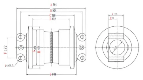 EX1200 Опорный каток