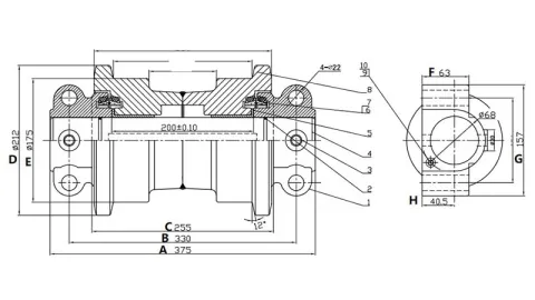 EC290 Опорный каток