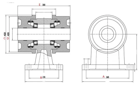  Поддерживающий каток для экскаватора Komatsu PC1250 