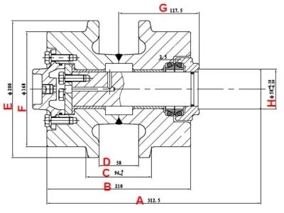  Поддерживающий каток для экскаватора Komatsu PC400 