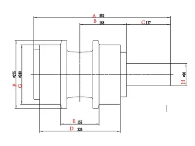  Поддерживающий каток для бульдозера Komatsu D475 