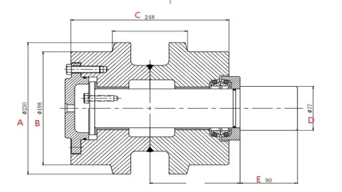  Поддерживающий каток для экскаватора Caterpillar 350 