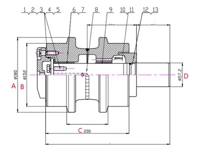  Поддерживающий каток для экскаватора Volvo EC290 