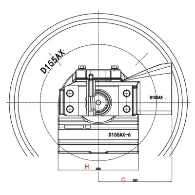  Направляющее колесо для бульдозера Komatsu D155 