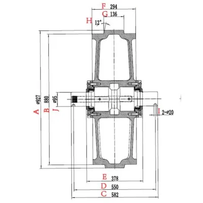  Направляющее колесо для бульдозера Komatsu D375 