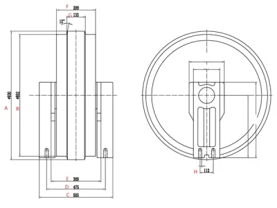  Направляющее колесо для экскаватора Hitachi EX1200 