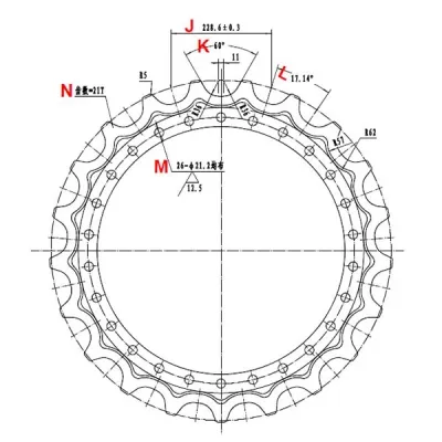  Ведущая звездочка для экскаватора Komatsu PC400 