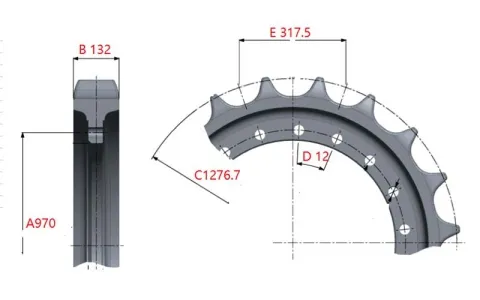  Ведущая звездочка для экскаватора Hitachi EX1900 